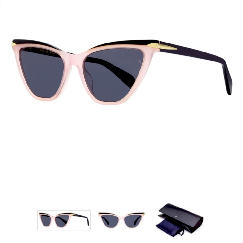 Rag & Bone Cateye Sunglasses RNB1021S 35JIR Pink /Black 55mm 1021